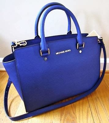 michael kors cobalt blue handbag|Michael Kors navy blue handbags.